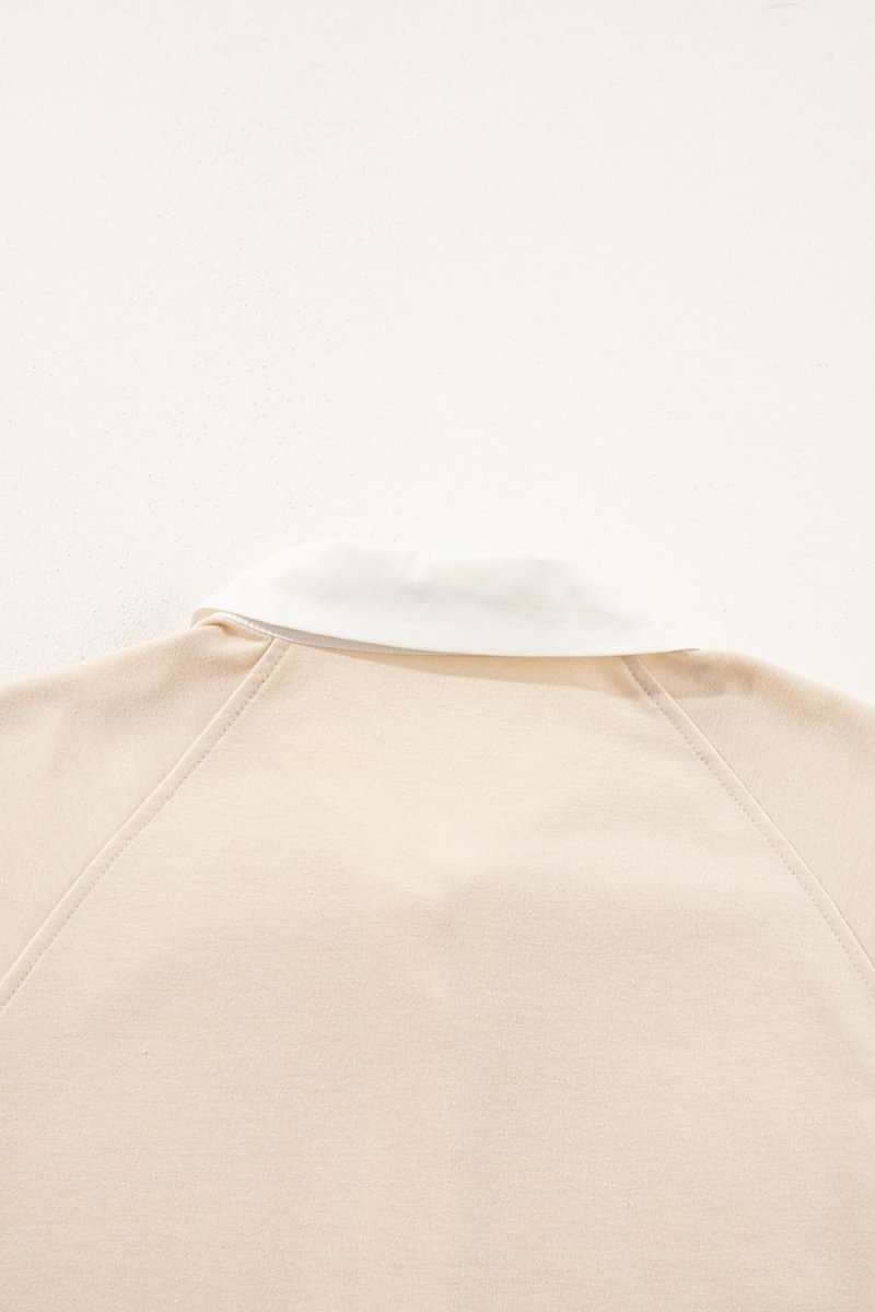 Collared Neck Buttoned Patchwork Short Sleeve Mini Dress - New Arrivals